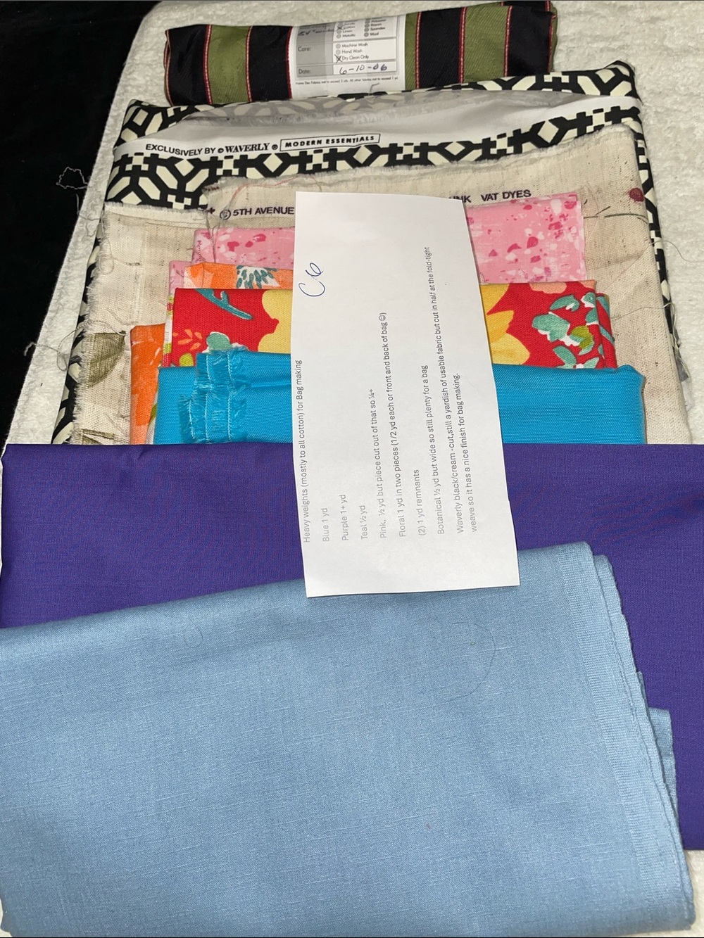 4-5 LB MIXED FABRIC BUNDLE • USABLE PIECES • CRAFT & SEWING C6
